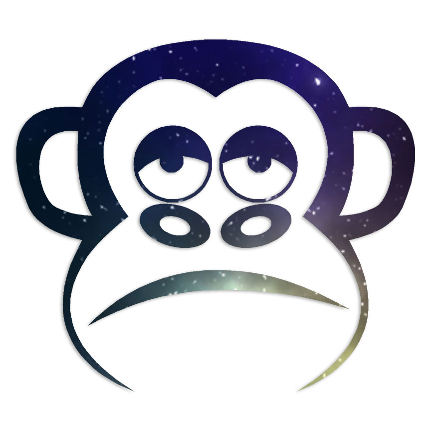 Sad Monkey - Decal Sticker - Multiple Patterns & Sizes - ebn6890